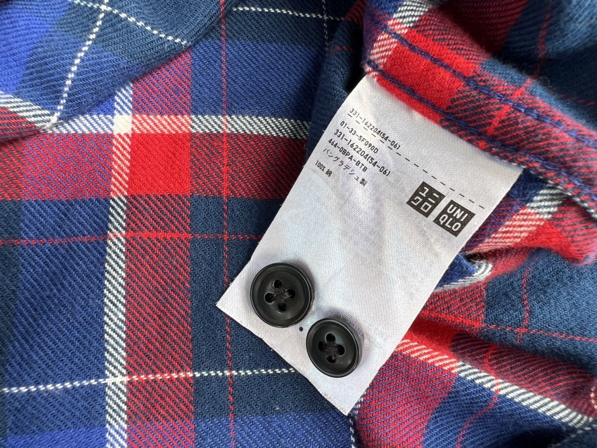 Japanese Brand × Jun Takahashi × Uniqlo UNIQLO MULTI BLUE PLAID FLANNEL Size US M / EU 48-50 / 2 - 11 Thumbnail