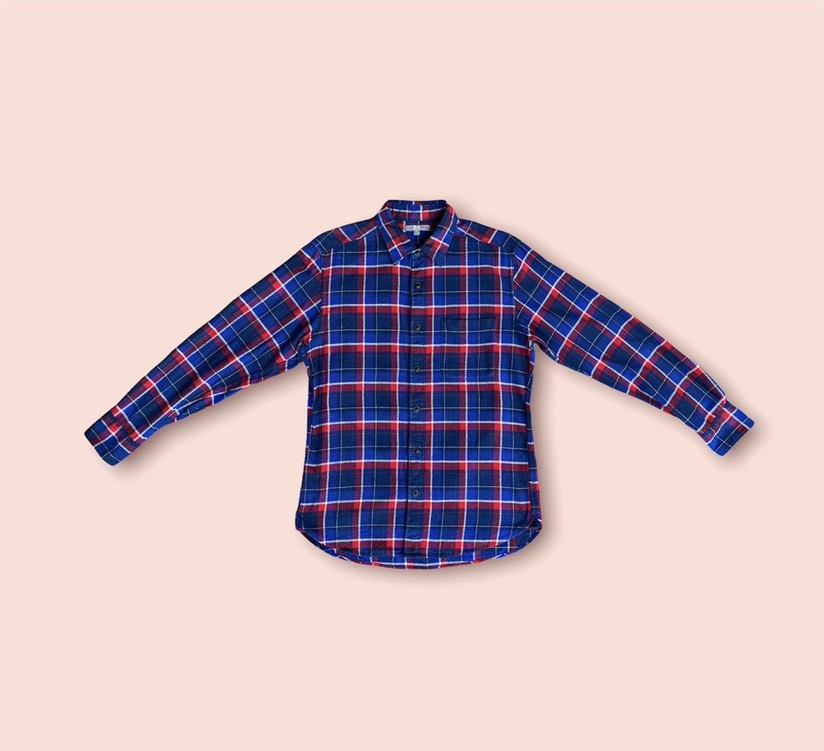 Japanese Brand × Jun Takahashi × Uniqlo UNIQLO MULTI BLUE PLAID FLANNEL Size US M / EU 48-50 / 2 - 3 Thumbnail