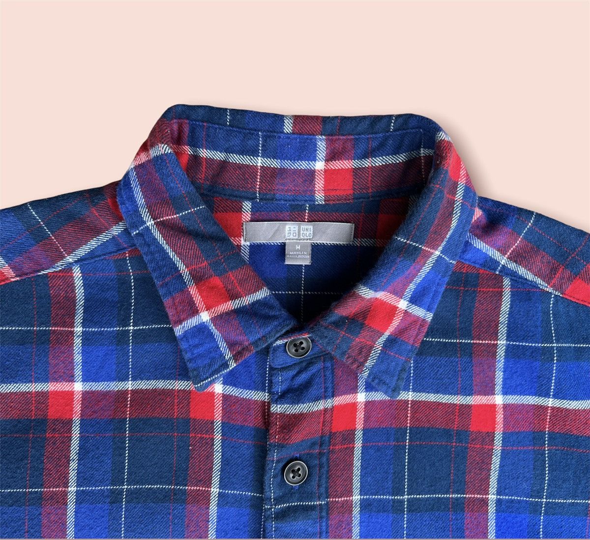 Japanese Brand × Jun Takahashi × Uniqlo UNIQLO MULTI BLUE PLAID FLANNEL Size US M / EU 48-50 / 2 - 2 Thumbnail