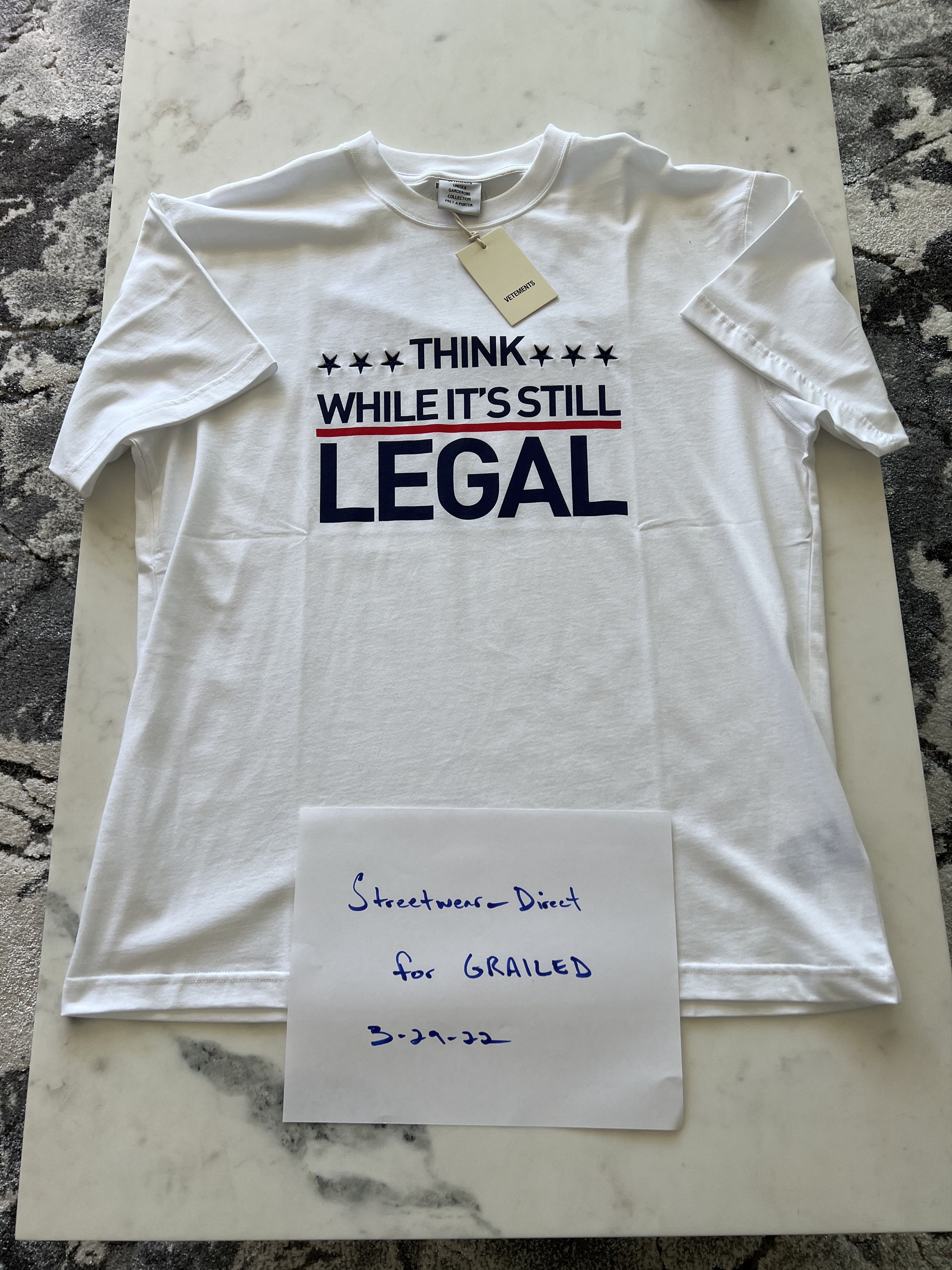 Vetements Think While it