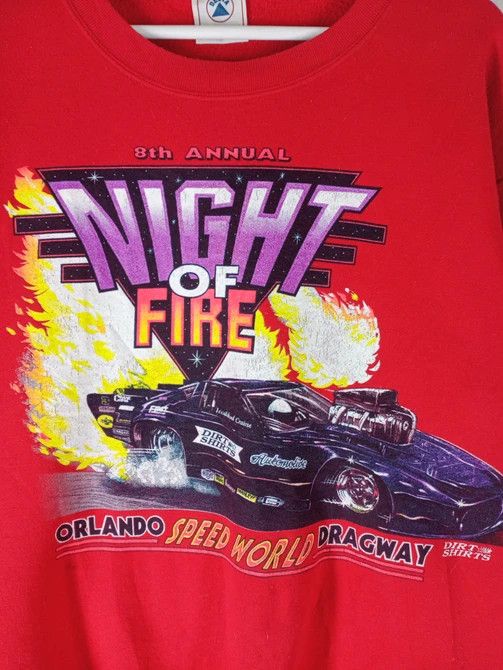 Sports Specialties × Vintage Rare Vintage 90s Orlando Speed World Dragway Sweatshirt Size US L / EU 52-54 / 3 - 1 Thumbnail