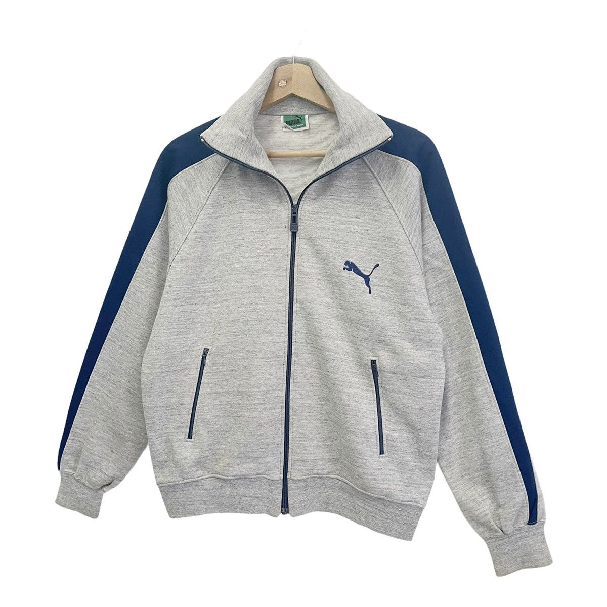 Puma × Vintage Vintage 80s Puma Small Logo Fullzip Sweater Size M Size US M / EU 48-50 / 2 - 3 Thumbnail