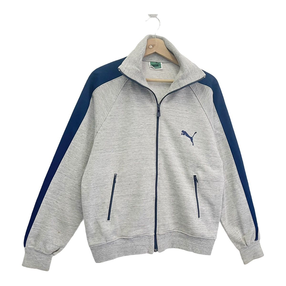 Puma × Vintage Vintage 80s Puma Small Logo Fullzip Sweater Size M Size US M / EU 48-50 / 2 - 2 Thumbnail