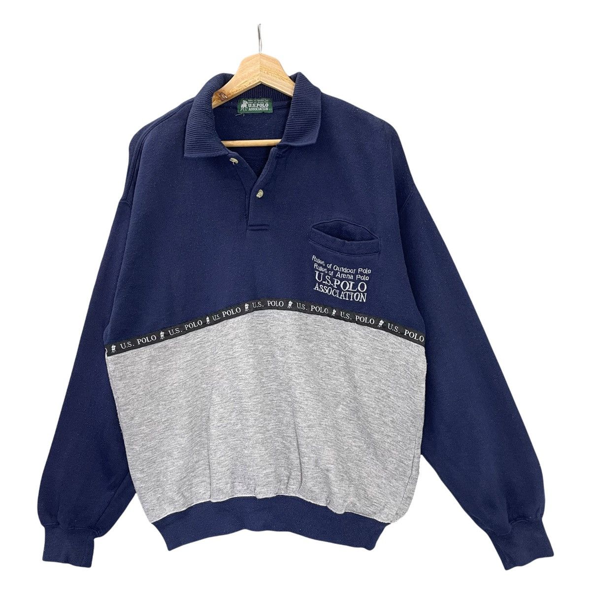 Japanese Brand × U.S. Polo Assn. 90s Us Polo Embroidered Logo Collar Sweatshirt Size M Size US M / EU 48-50 / 2 - 3 Thumbnail