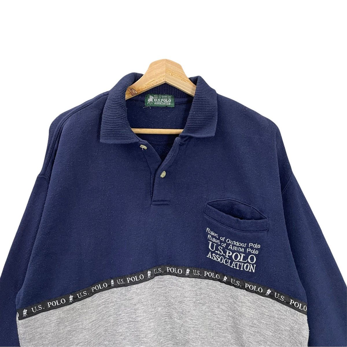 Japanese Brand × U.S. Polo Assn. 90s Us Polo Embroidered Logo Collar Sweatshirt Size M Size US M / EU 48-50 / 2 - 4 Thumbnail