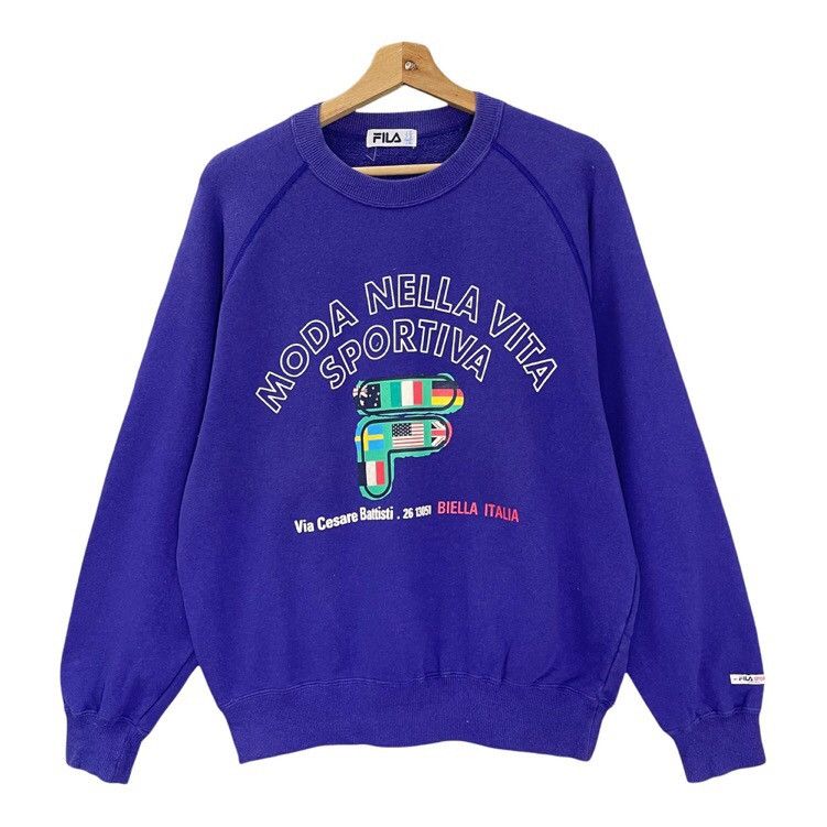Fila × Vintage Vintage Fila Crewneck Sweatshirt Size M Size US M / EU 48-50 / 2 - 3 Thumbnail