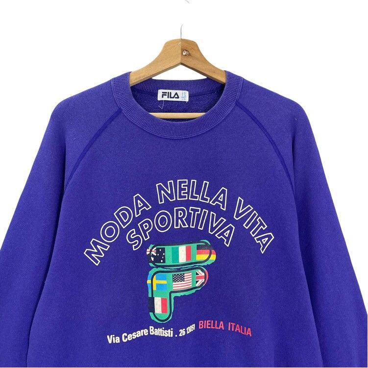 Fila × Vintage Vintage Fila Crewneck Sweatshirt Size M Size US M / EU 48-50 / 2 - 4 Thumbnail