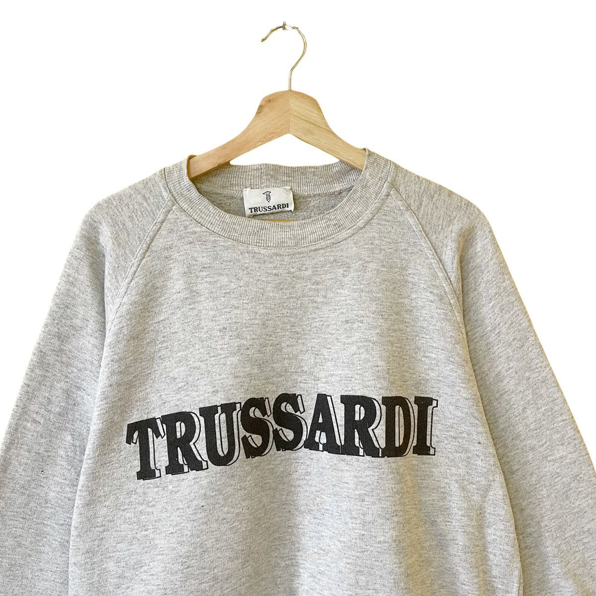 Trussardi Vintage 90s Trussardi Printed Big Logo Sweatshirt Size M Size US M / EU 48-50 / 2 - 4 Thumbnail