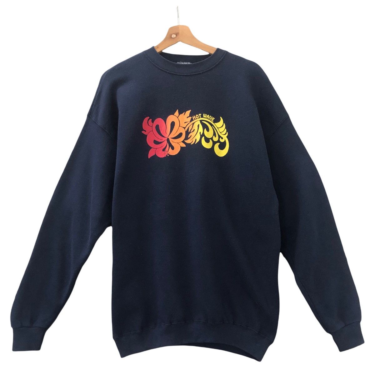 Vintage Hot Wave Surf Crewneck Sweatshirt Size L