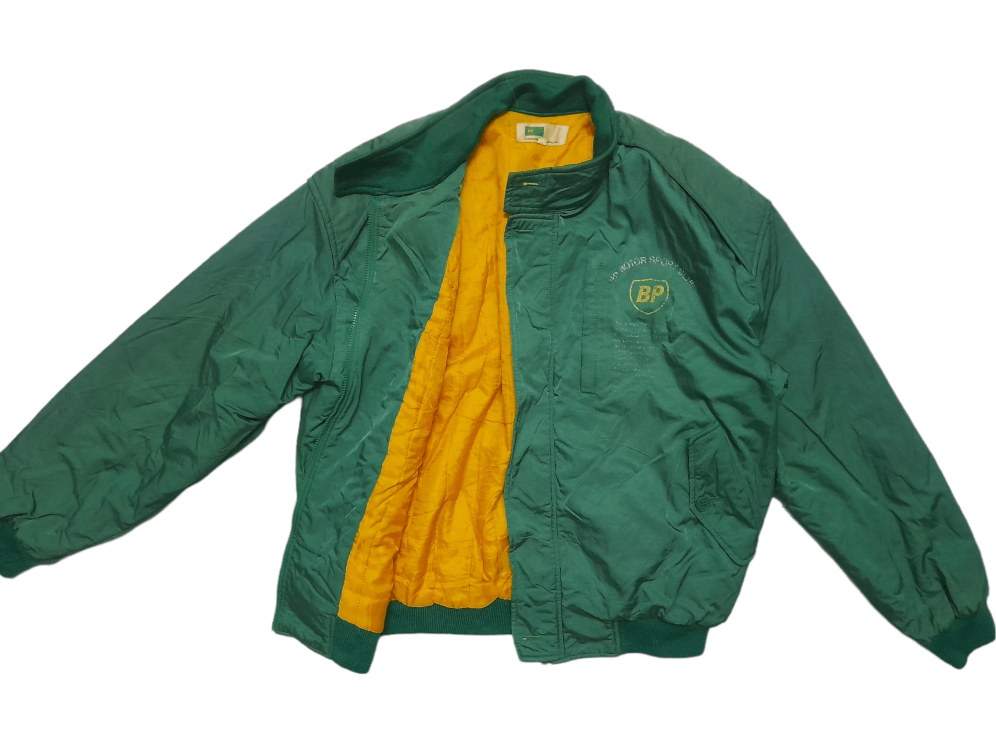 Vintage vtg BP Racing Team Bomber Jacket (E17) Size US L / EU 52-54 / 3 - 1 Thumbnail