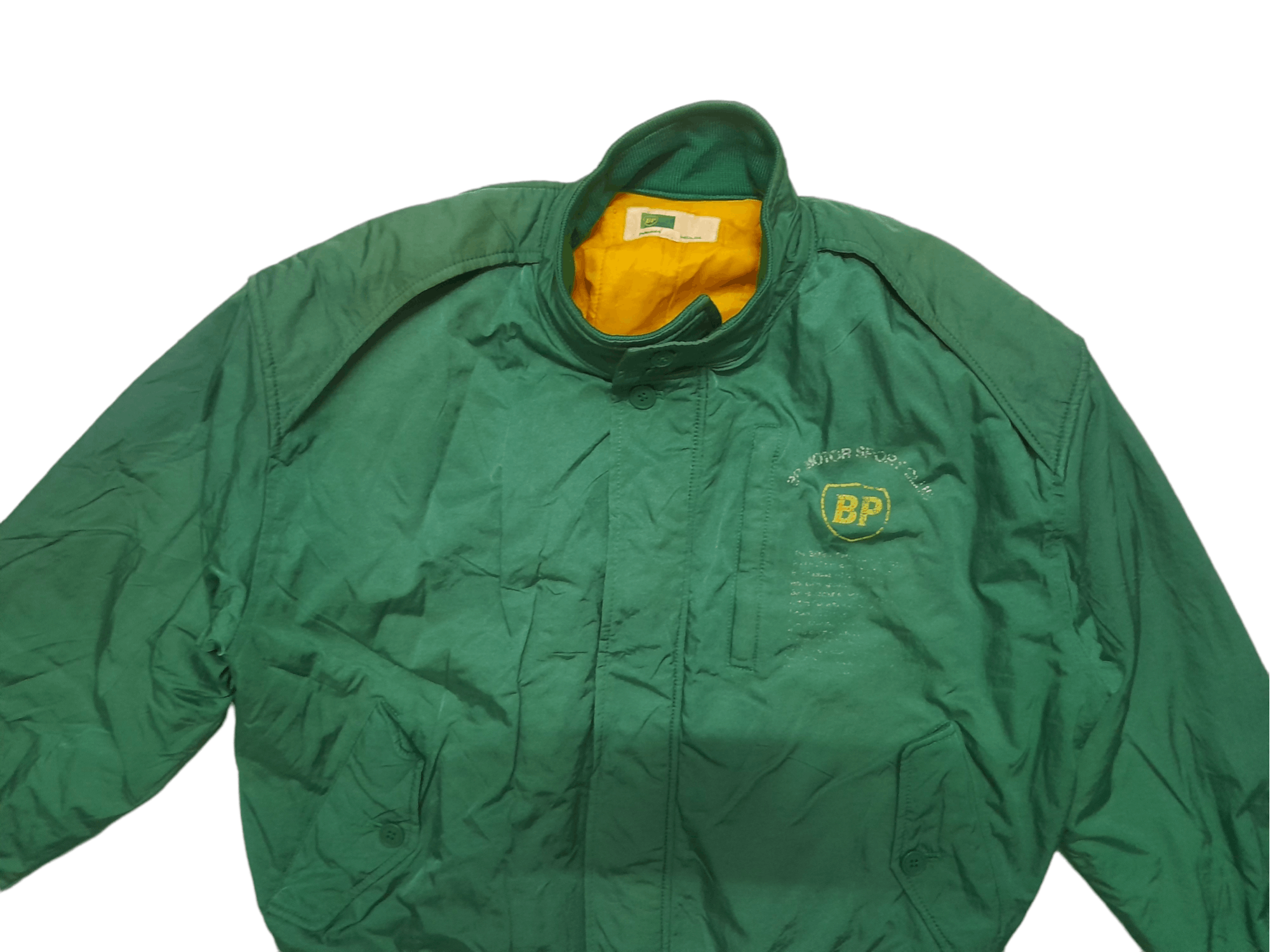 Vintage vtg BP Racing Team Bomber Jacket (E17) Size US L / EU 52-54 / 3 - 5 Thumbnail