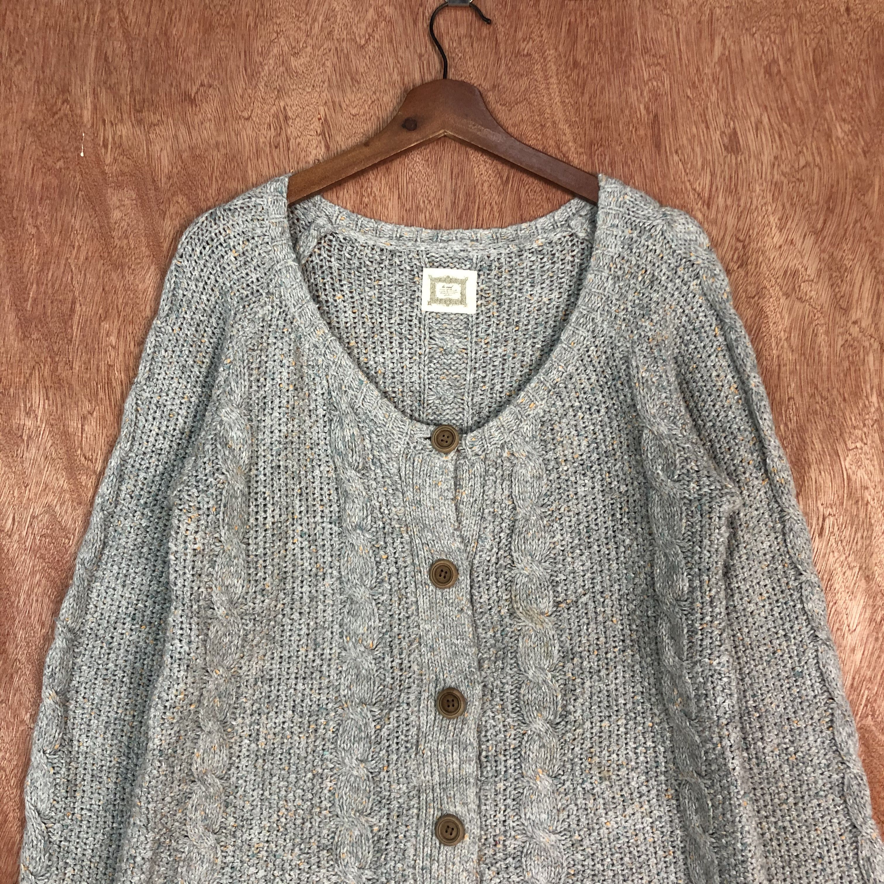 Homespun Knitwear Leciel Grey Shag Shaggy Knitwear #c550 Size US M / EU 48-50 / 2 - 2 Thumbnail