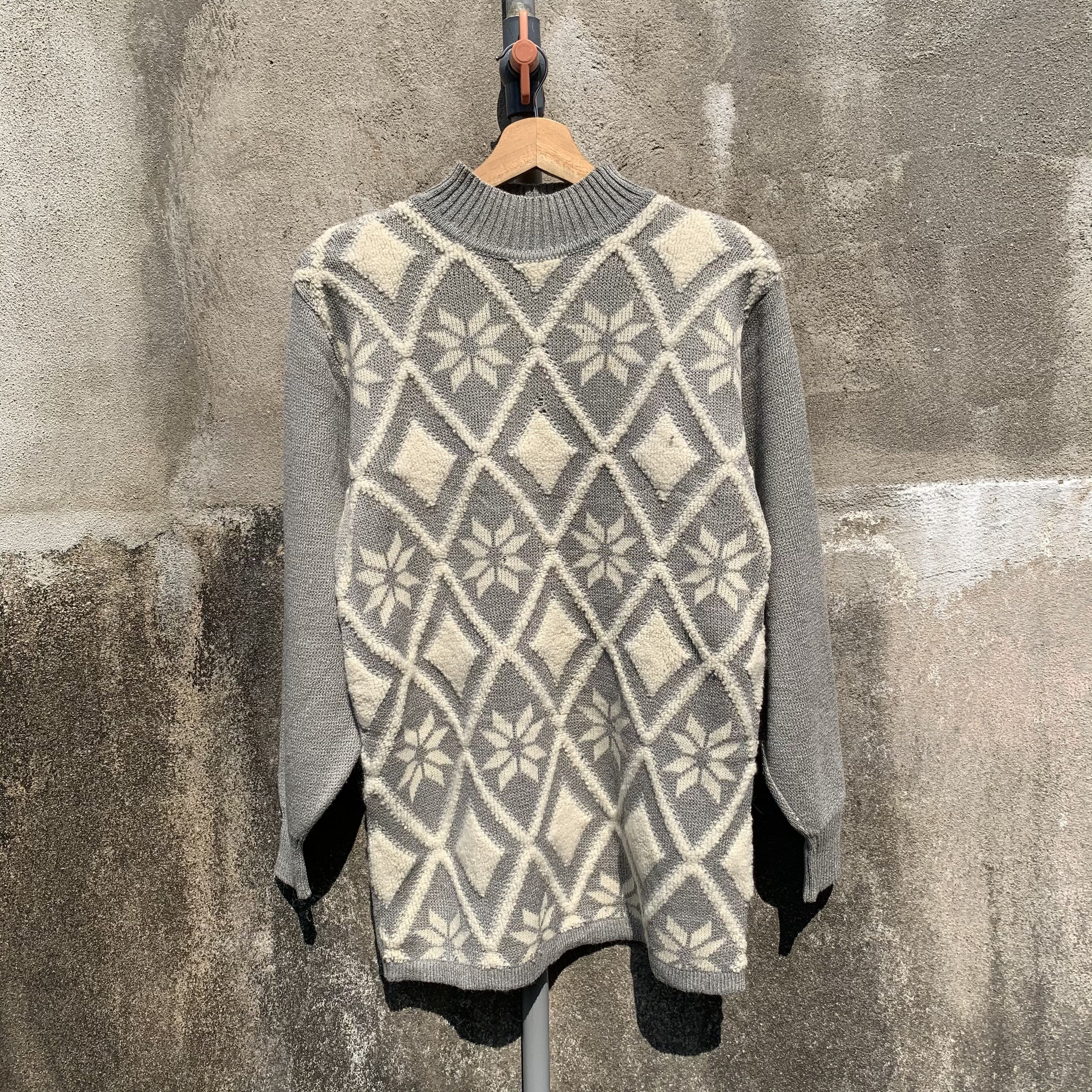 RAN PARISHE Japan Knit Jumper Arts Double Breast Sweater