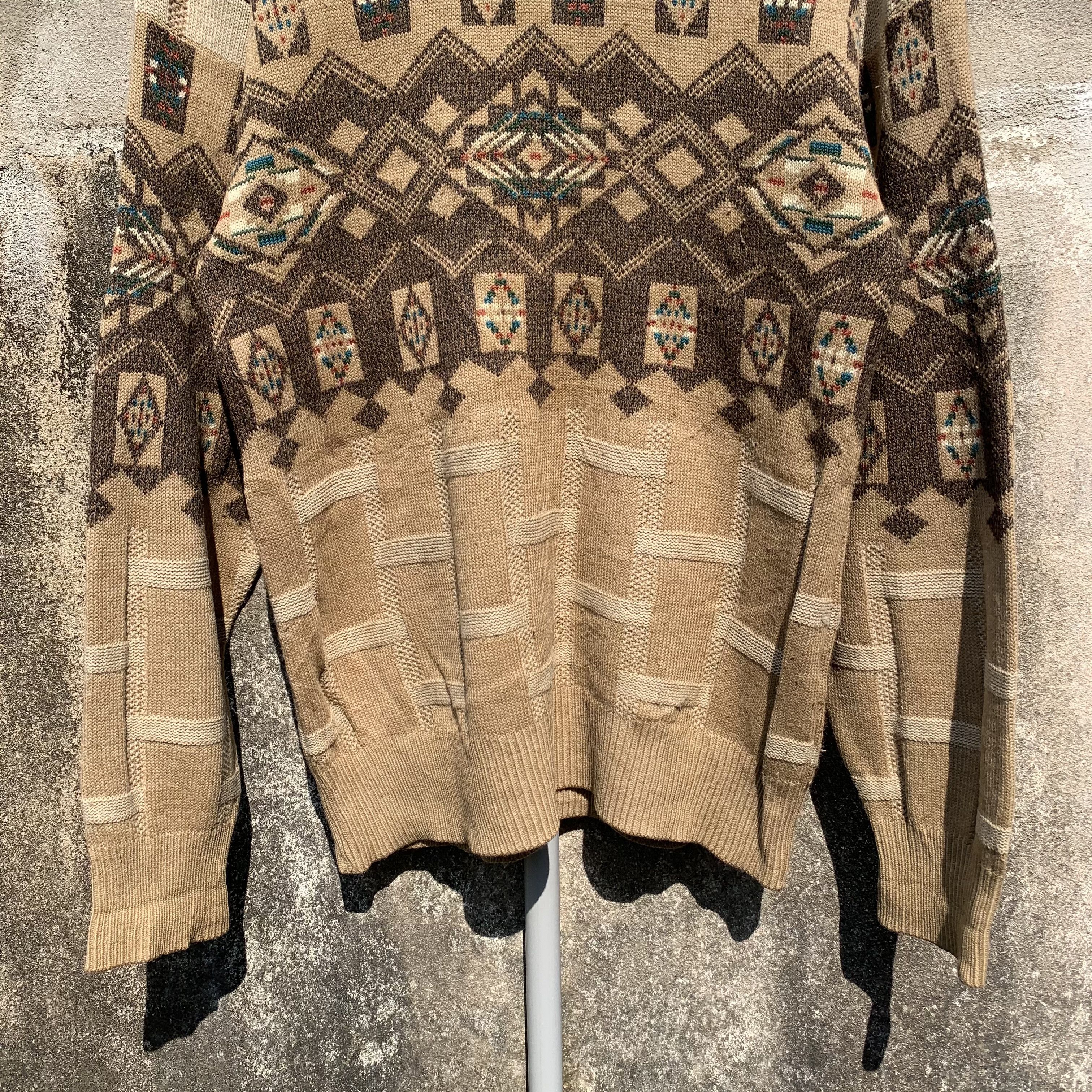 Japanese Brand Navajo Japanese Brand Knit Baggy VERYRARE Turtleneck Sweater Size US S / EU 44-46 / 1 - 3 Thumbnail