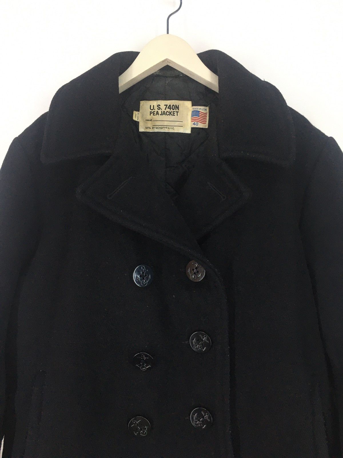 Schott Vintage U.S.740N PEA Jacket by Schott Size US L / EU 52-54 / 3 - 3 Thumbnail