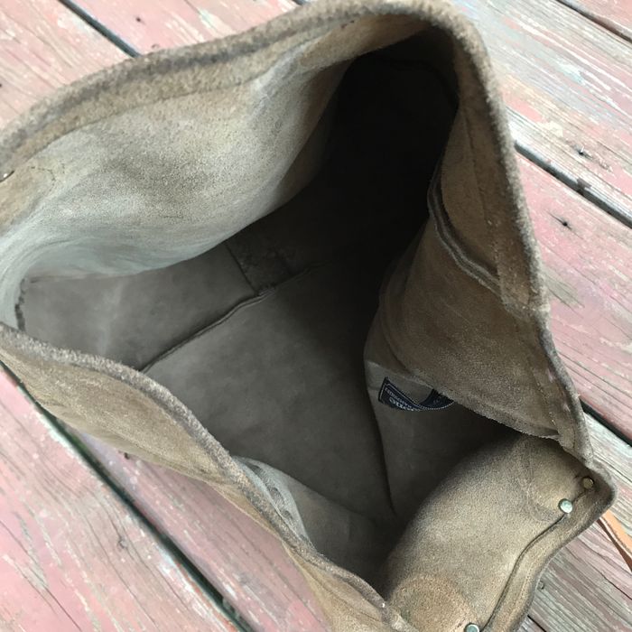 Vintage Brookstone Vintage Suede Leather Tote Grailed