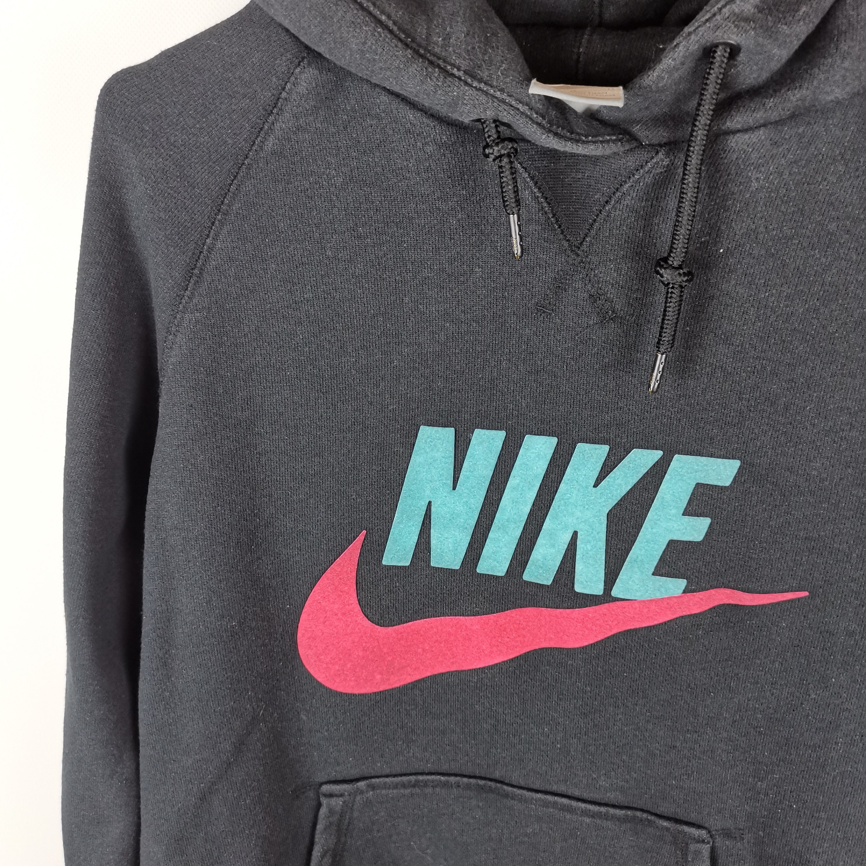Nike Nike vintage big logo black hoodie Size L / US 10 / IT 46 - 4 Thumbnail