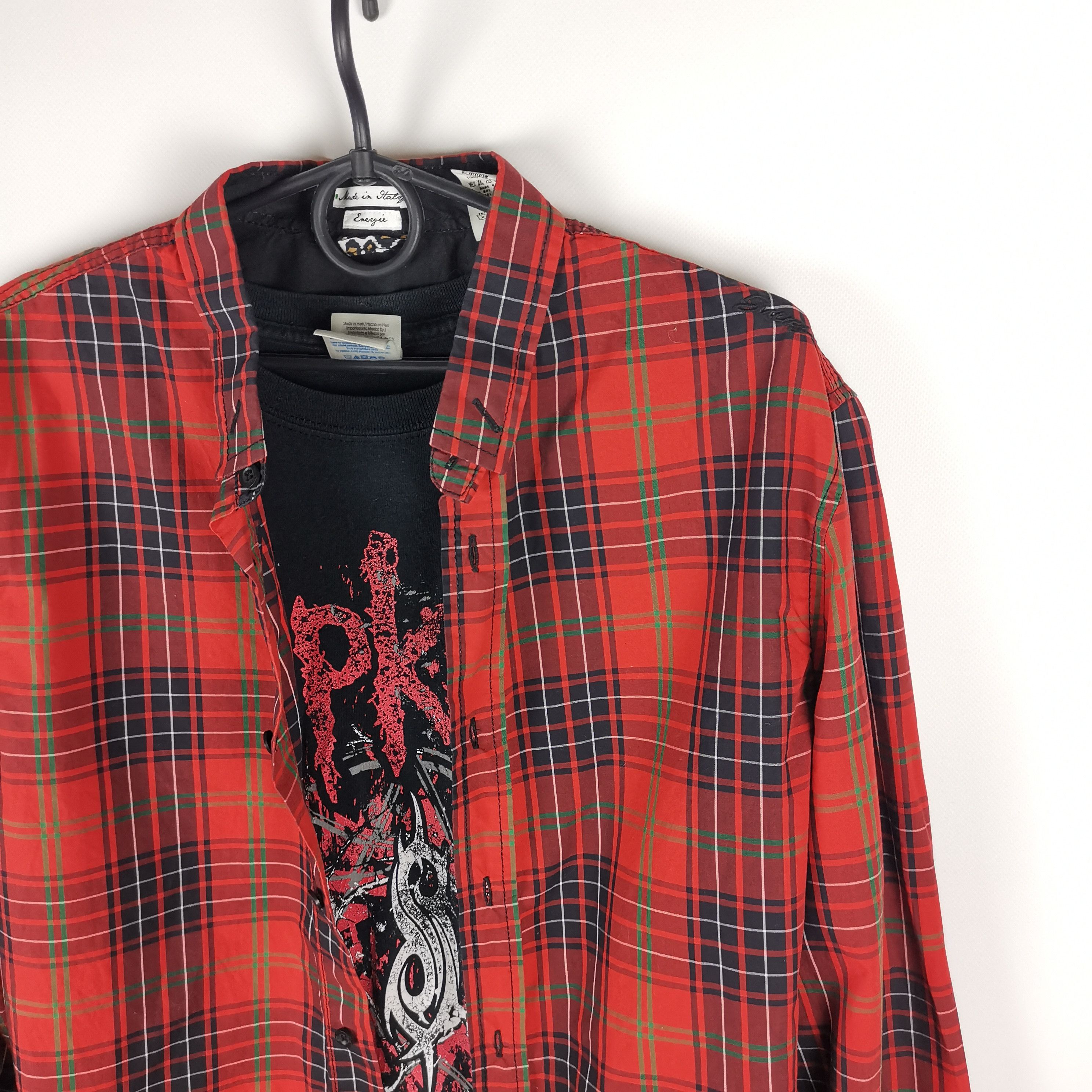 Sixty Die rockers die plaid shirt red made in Italy Size US XL / EU 56 / 4 - 4 Thumbnail