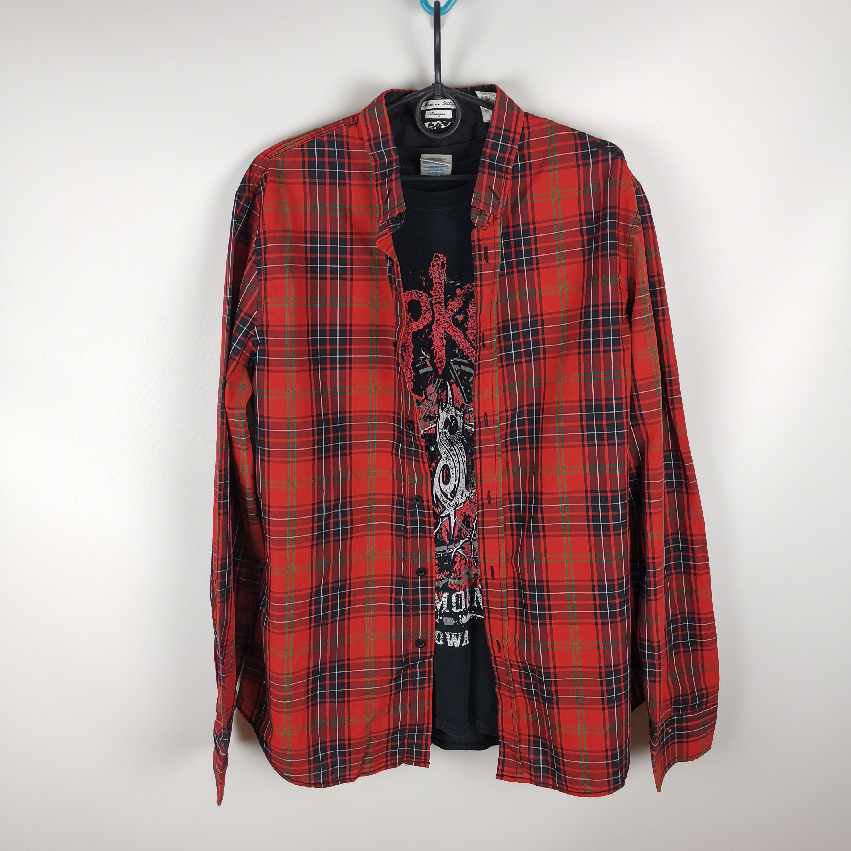 Sixty Die rockers die plaid shirt red made in Italy Size US XL / EU 56 / 4 - 1 Thumbnail