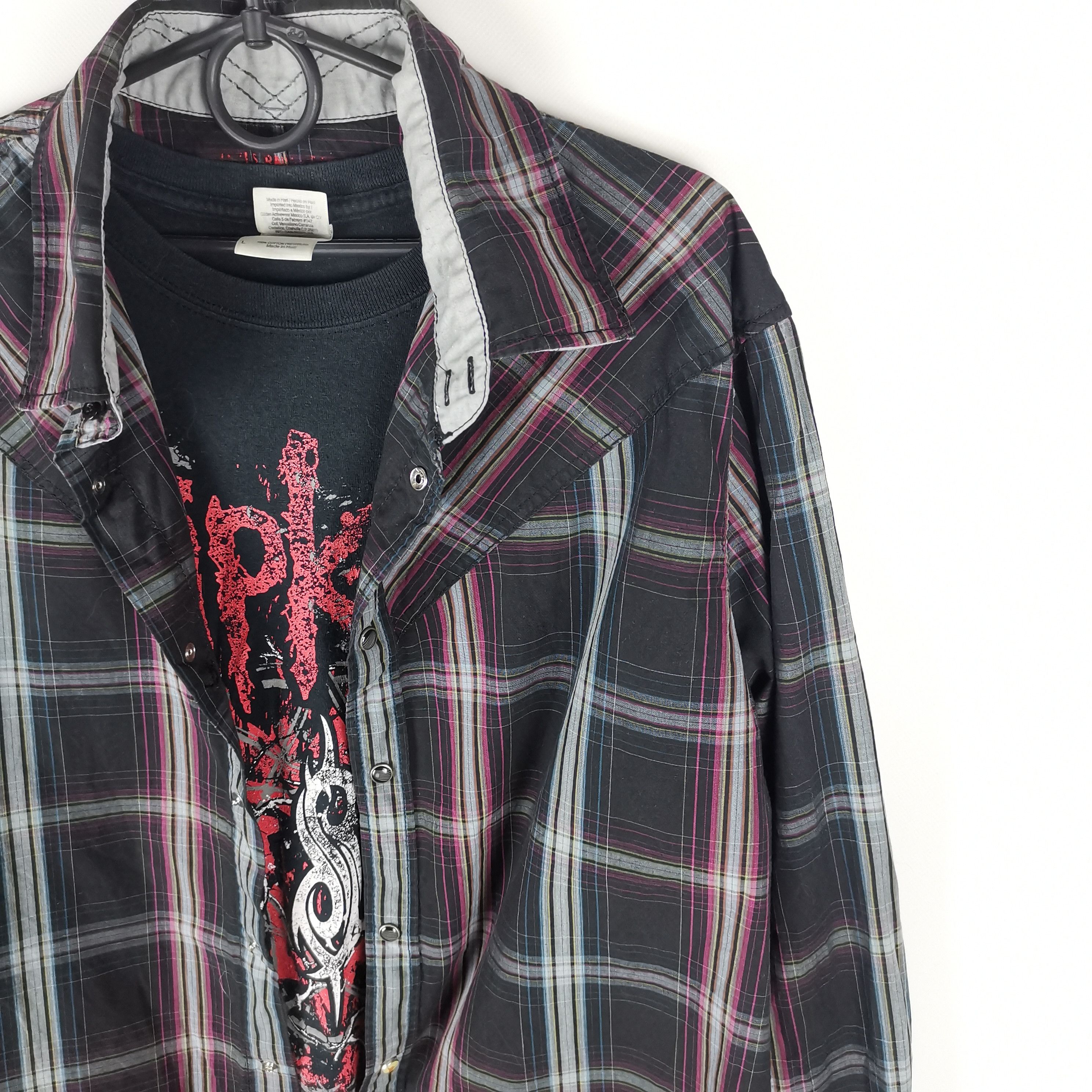 Levi's Levis Indian Skull check plaid shirt overshirt Size US L / EU 52-54 / 3 - 3 Thumbnail