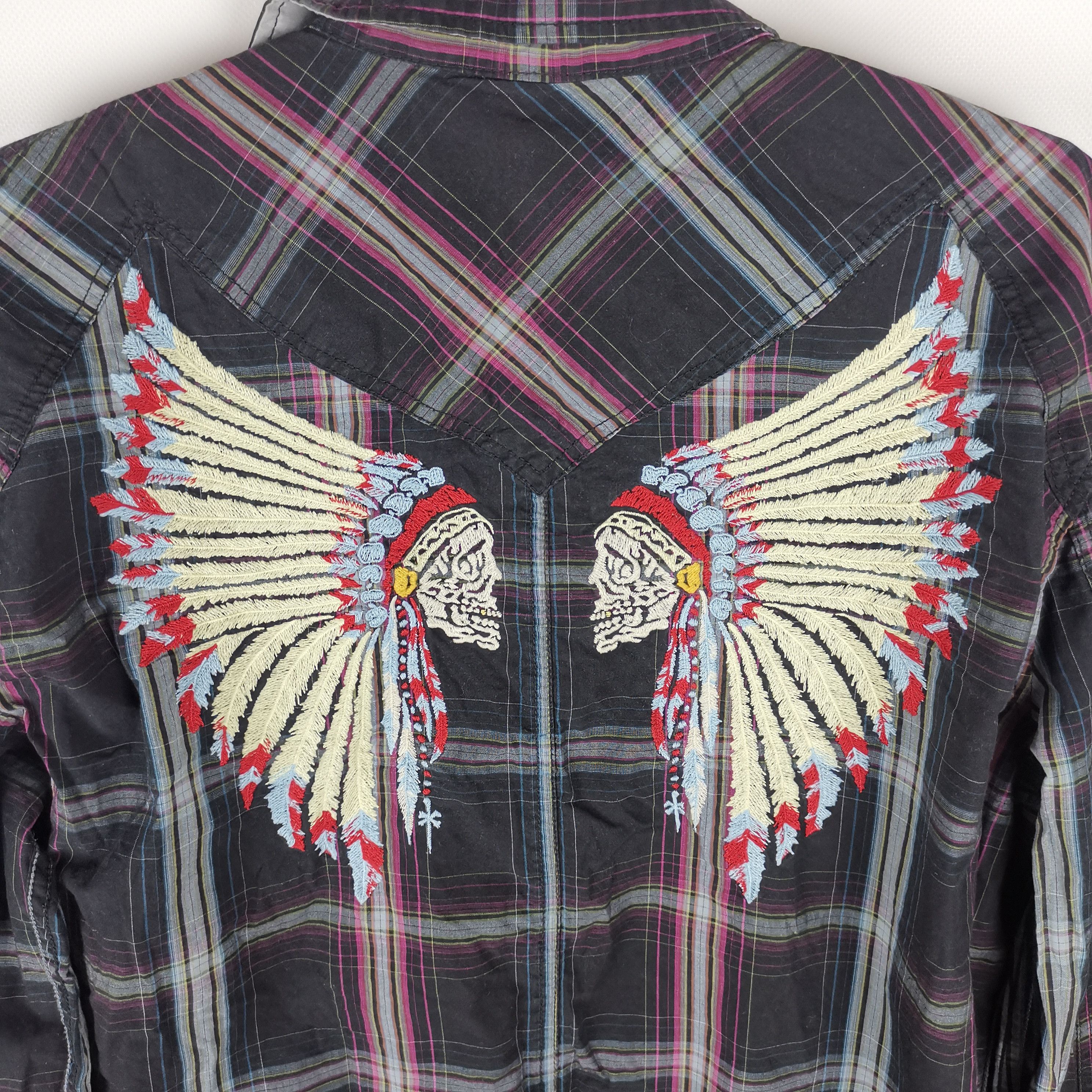 Levi's Levis Indian Skull check plaid shirt overshirt Size US L / EU 52-54 / 3 - 7 Thumbnail