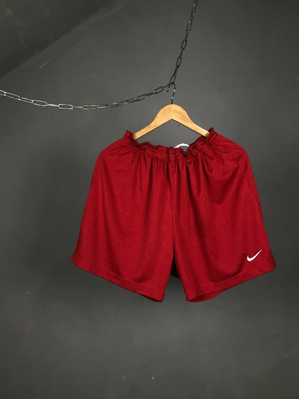 Nike × Vintage Nike swoosh streetwear vintage red shorts Size US 36 / EU 52 - 1 Thumbnail