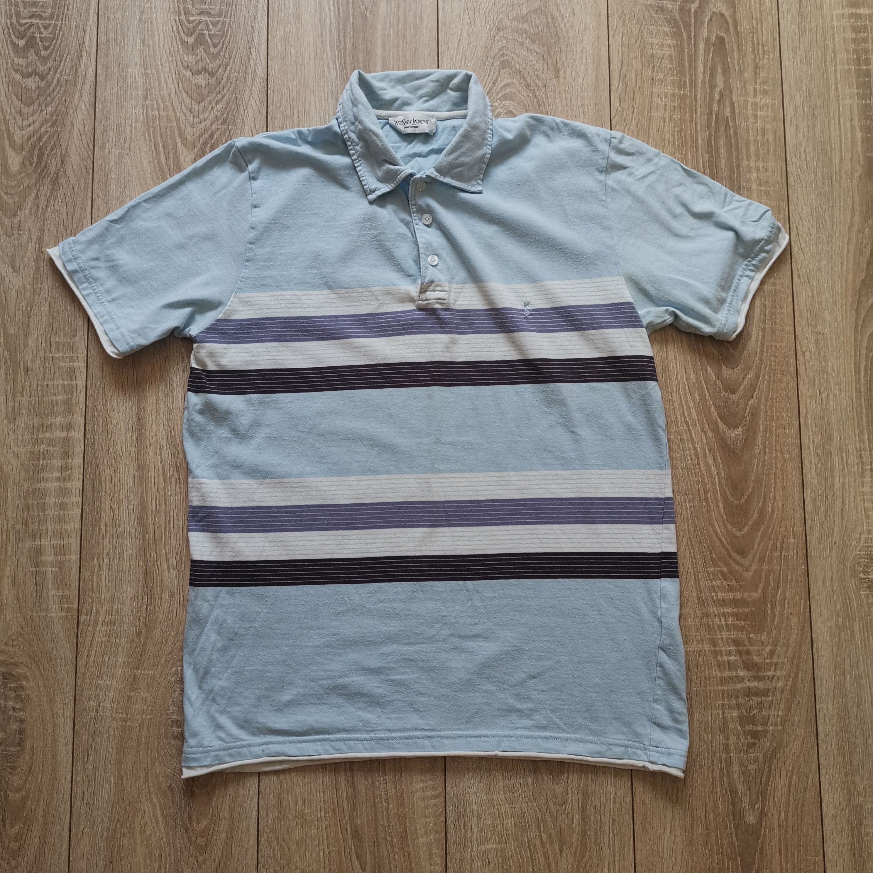 Vintage Yves Saint Laurent striped polo size L Size US L / EU 52-54 / 3 - 2 Thumbnail