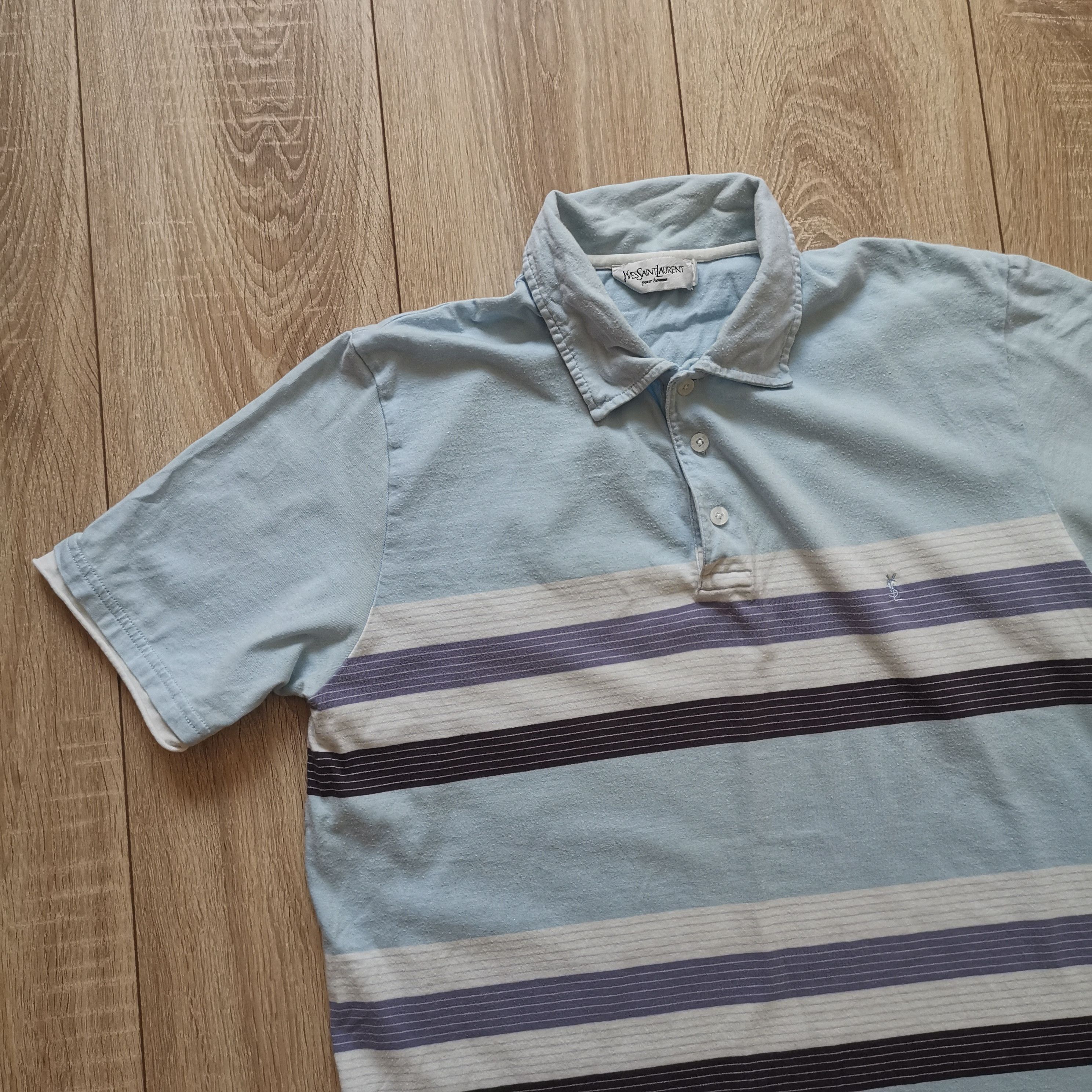 Vintage Yves Saint Laurent striped polo size L Size US L / EU 52-54 / 3 - 1 Thumbnail