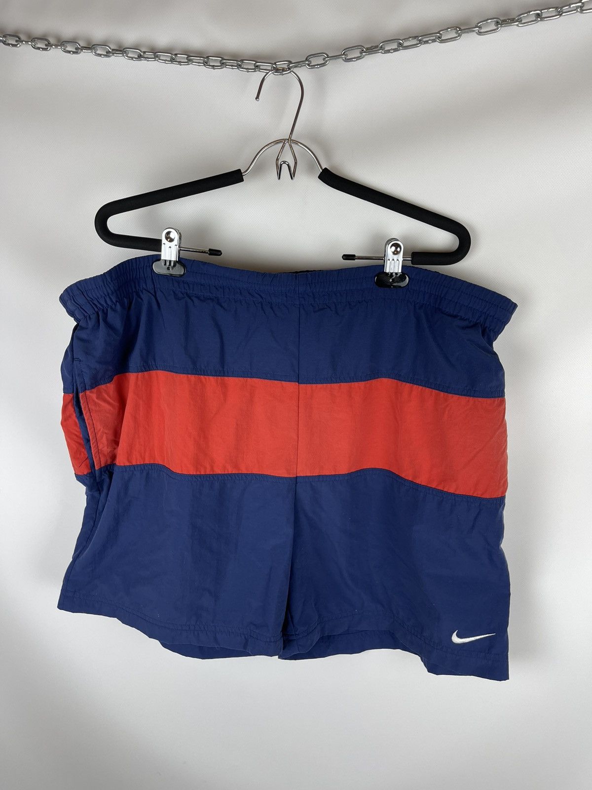 Nike Nike Vintage 90s big swoosh double logo casual shorts Size US 36 / EU 52 - 3 Thumbnail