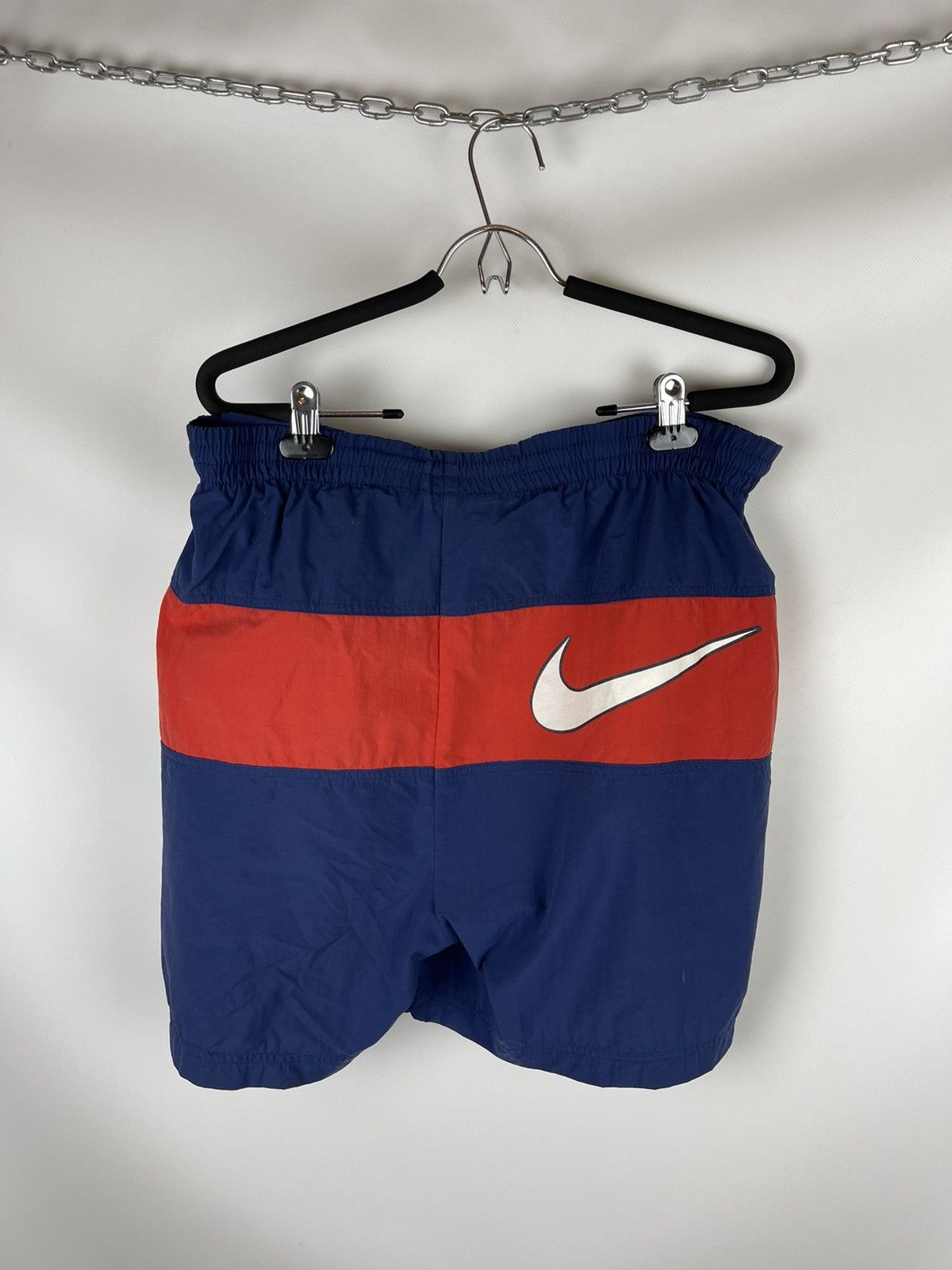 Nike Nike Vintage 90s big swoosh double logo casual shorts Size US 36 / EU 52 - 2 Thumbnail