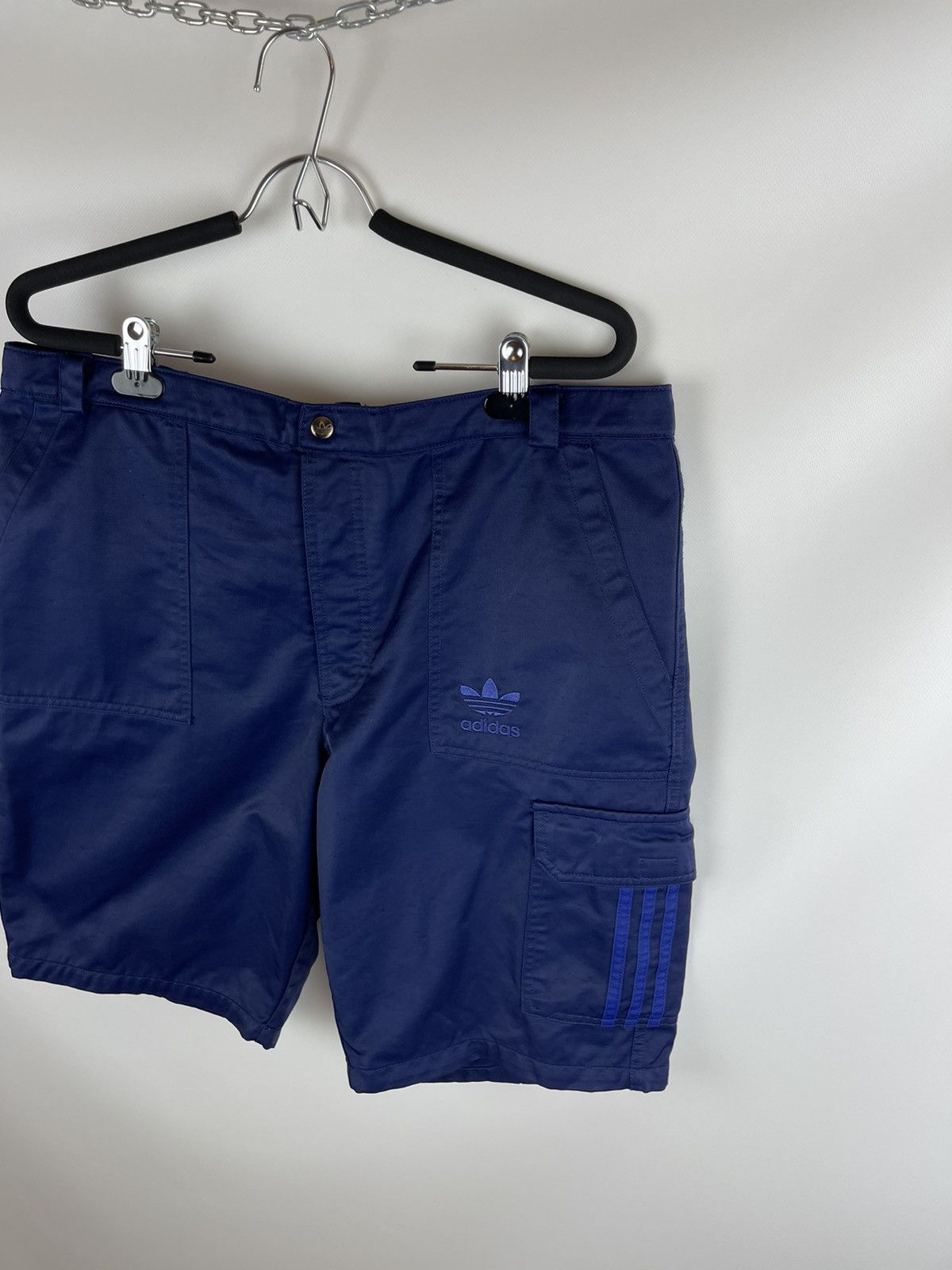 Vintage Adidas vintage 90s pocket 3 stripes cargo shorts Size US 35 - 5 Thumbnail