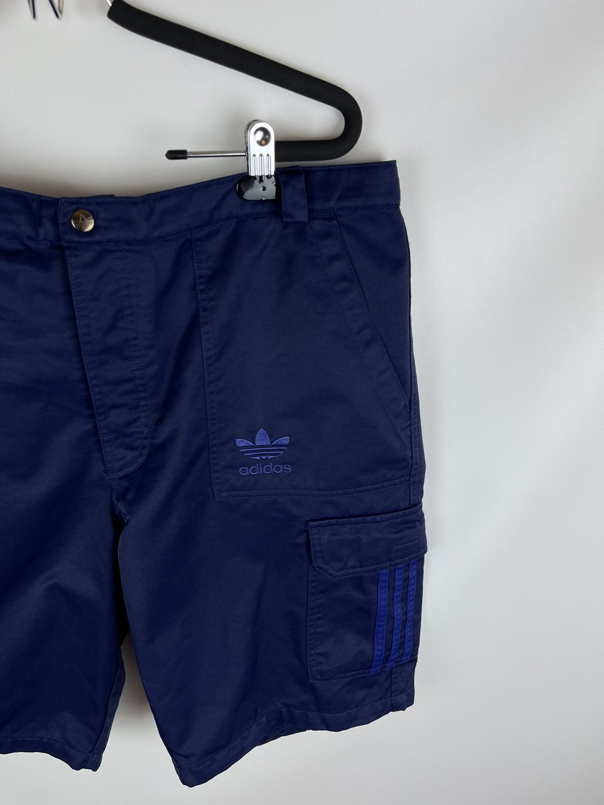 Vintage Adidas vintage 90s pocket 3 stripes cargo shorts Size US 35 - 3 Thumbnail