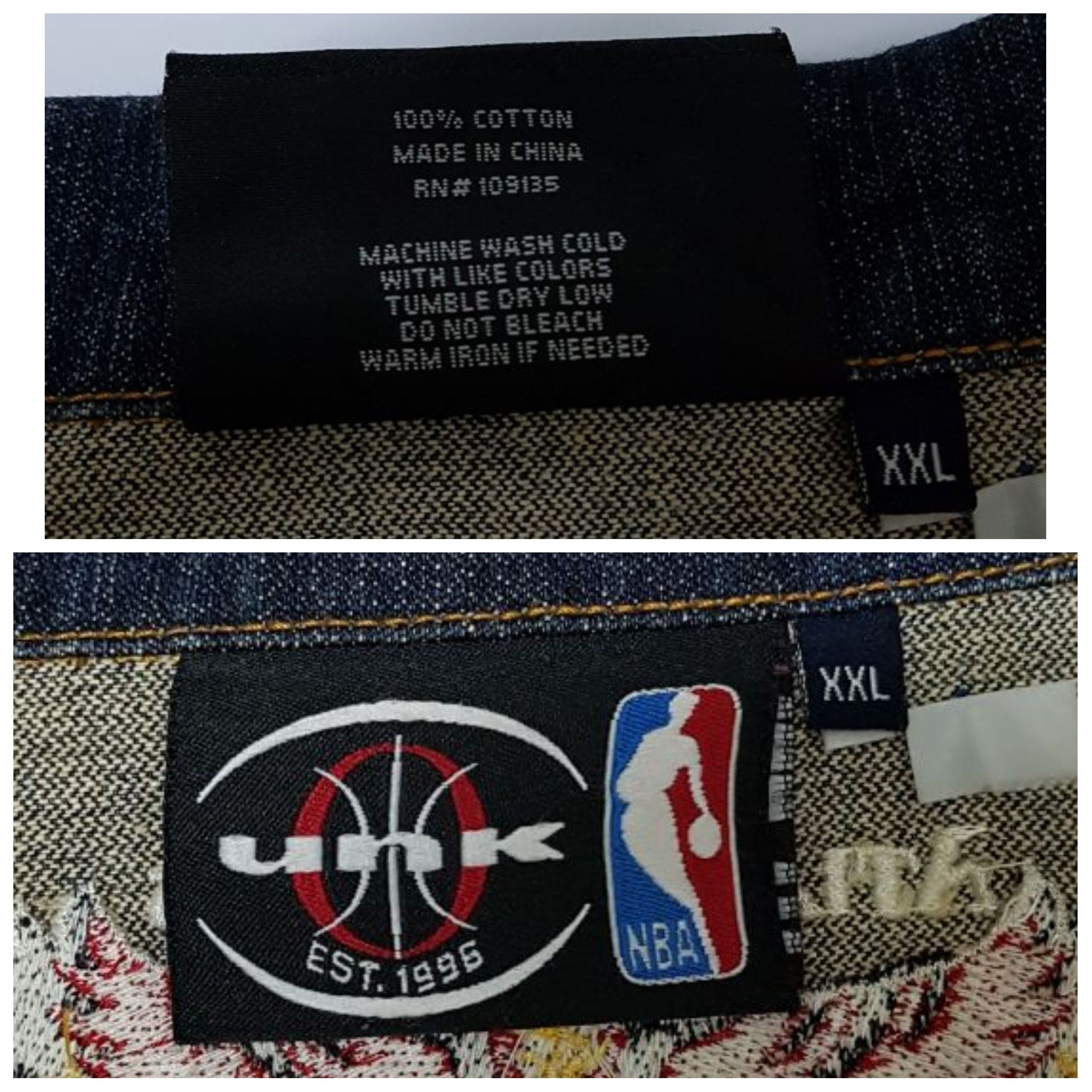NBA Vintage NBA Teams Embroidered Denim Jacket, 2XL. Size US XXL / EU 58 / 5 - 11 Thumbnail