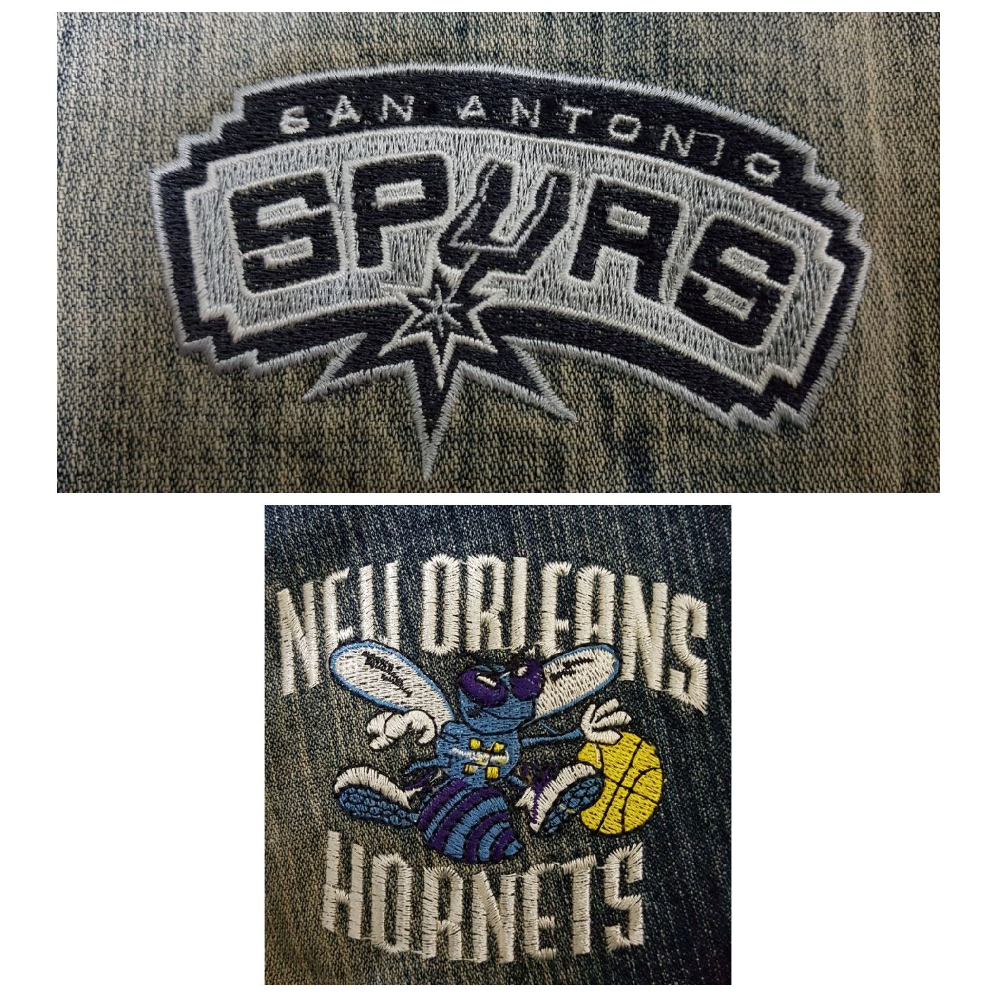 NBA Vintage NBA Teams Embroidered Denim Jacket, 2XL. Size US XXL / EU 58 / 5 - 15 Thumbnail