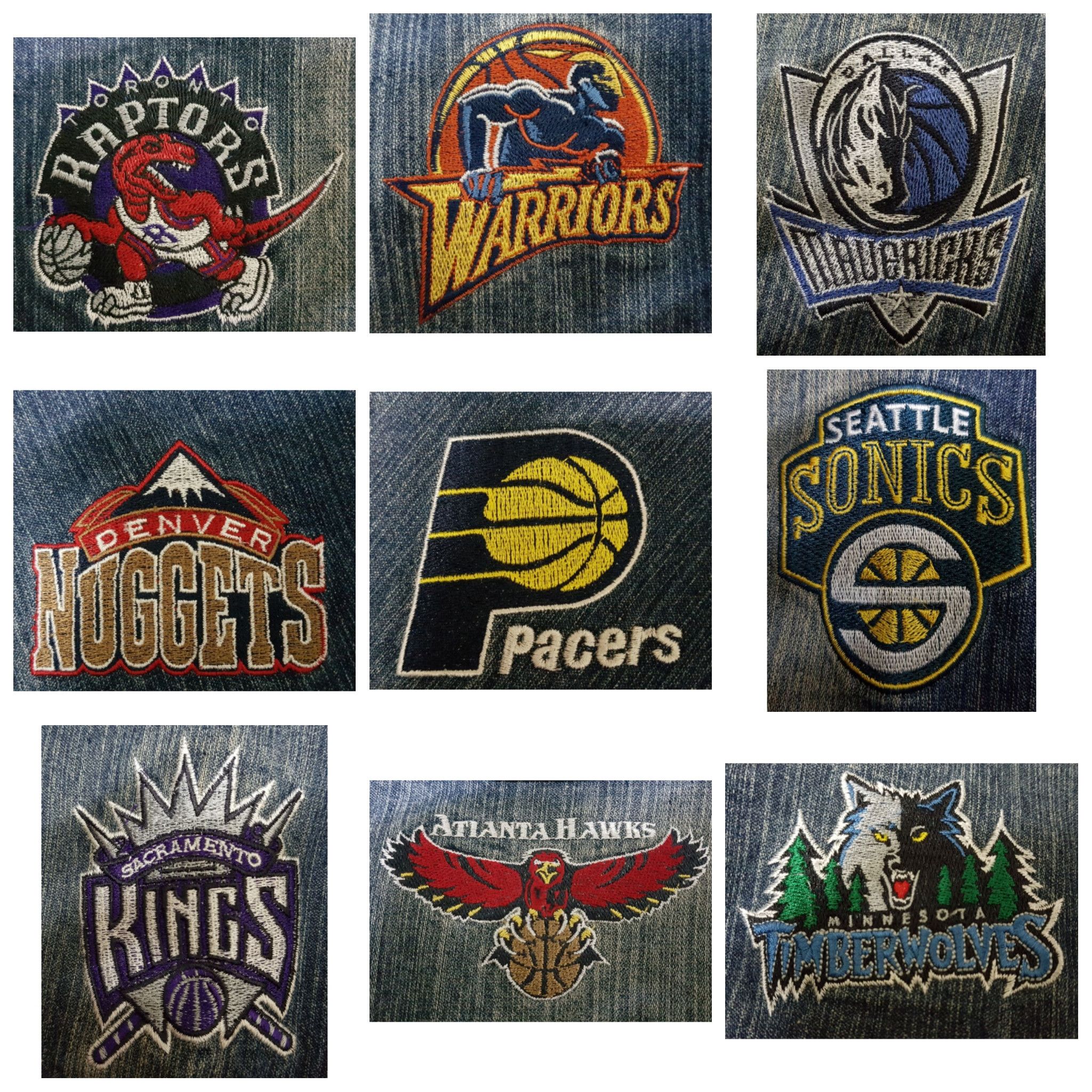 NBA Vintage NBA Teams Embroidered Denim Jacket, 2XL. Size US XXL / EU 58 / 5 - 13 Thumbnail