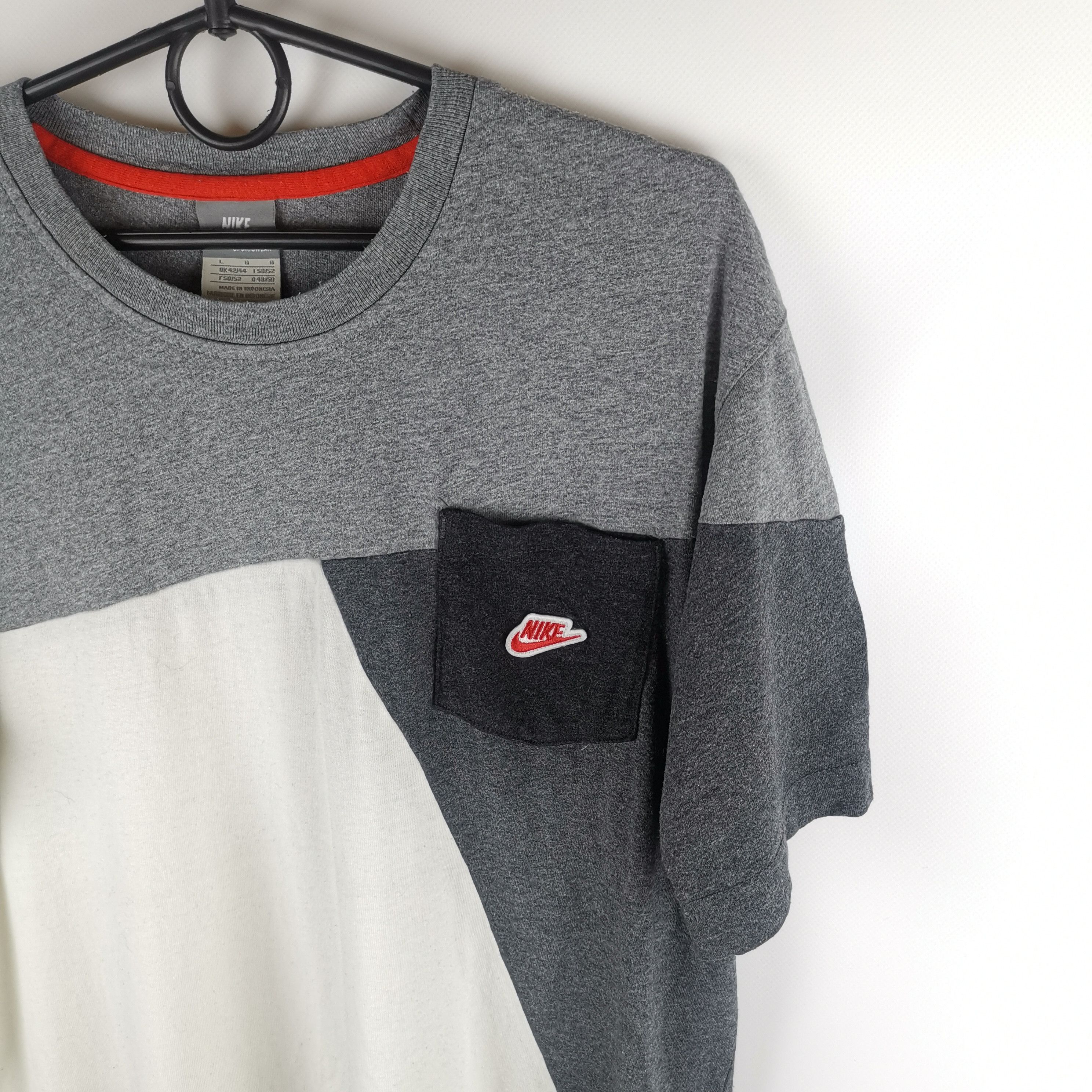 Vintage Nike vintage y2k white grey pocket logo tee shirt swoosh Size US L / EU 52-54 / 3 - 4 Thumbnail