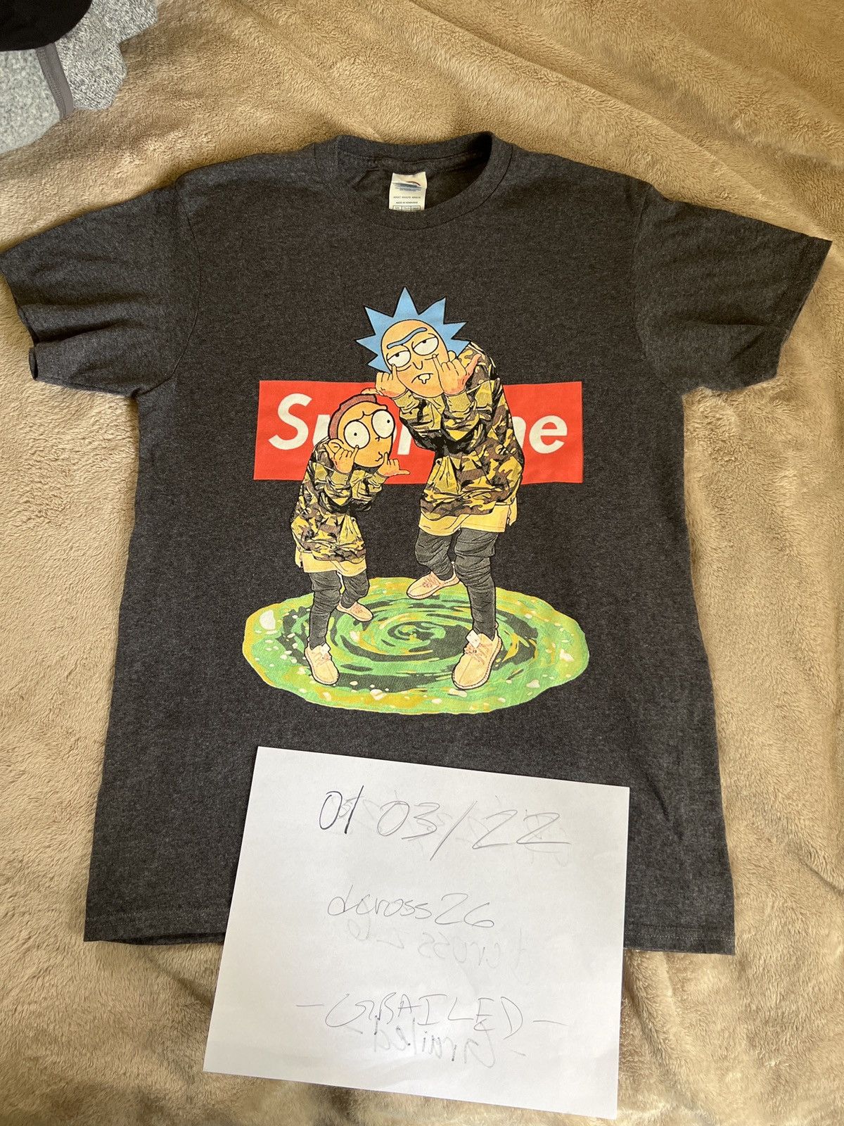 Supreme rick and morty t shirt sales