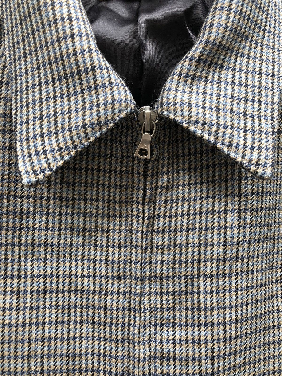 Auralee Double Face Check Zip Blouson | Grailed