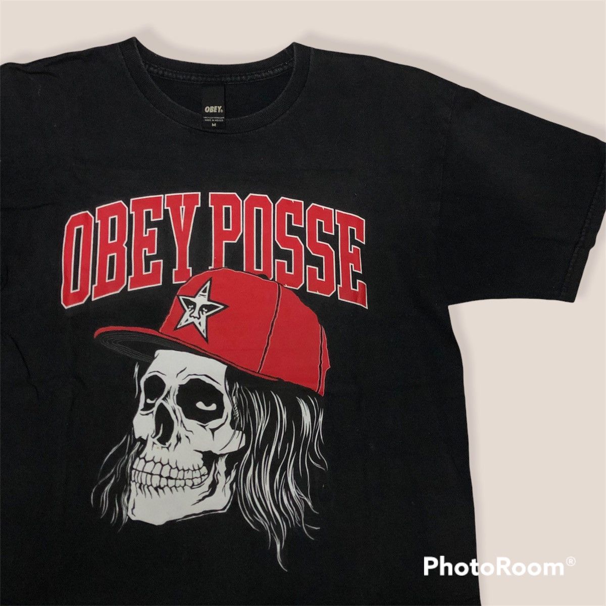 Obey × Vintage Vintage Obey Posse Metal Skull Big Print Tee Size US M / EU 48-50 / 2 - 2 Thumbnail