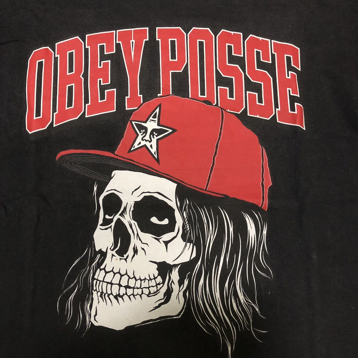 Obey × Vintage Vintage Obey Posse Metal Skull Big Print Tee Size US M / EU 48-50 / 2 - 3 Thumbnail