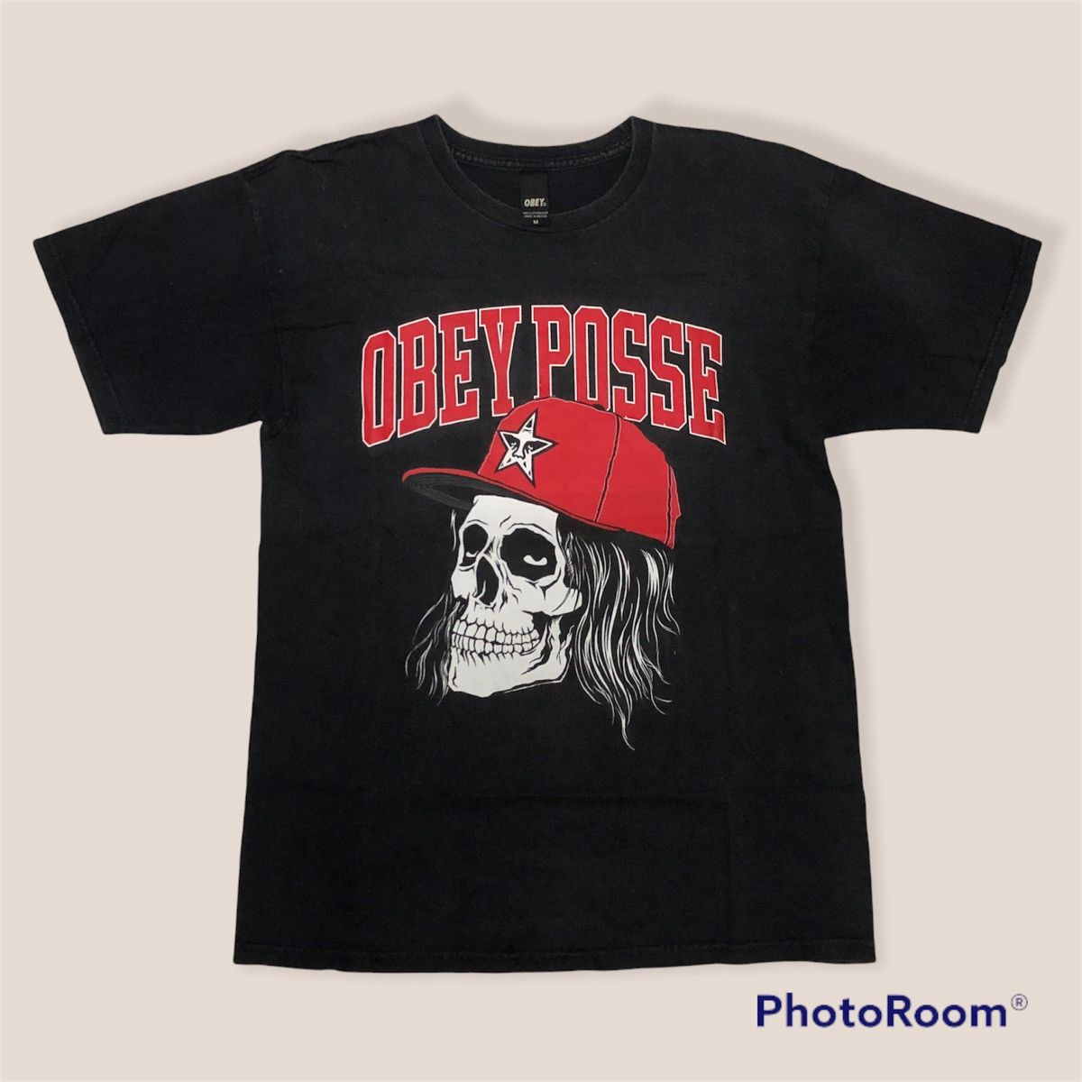 Obey × Vintage Vintage Obey Posse Metal Skull Big Print Tee Size US M / EU 48-50 / 2 - 1 Thumbnail
