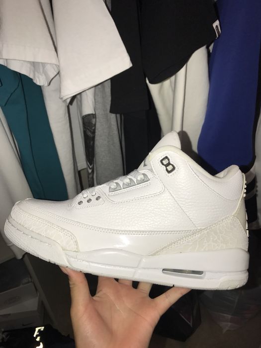 Jordan 3 pure money best sale on feet