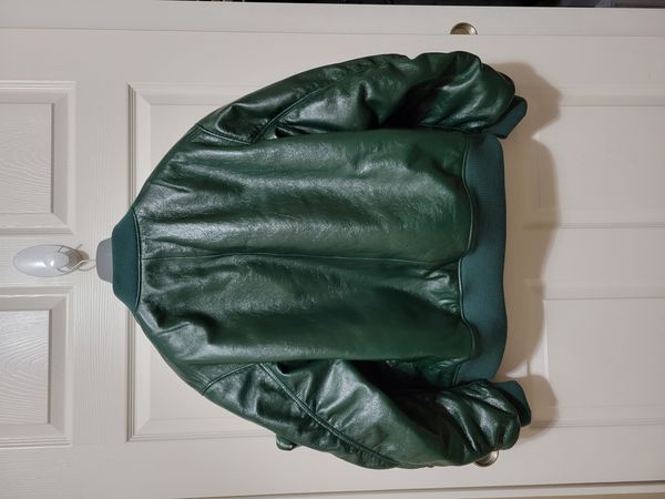 Raf Simons Nappa Leather Bomber Jacket Billiard Green FW21 | Grailed