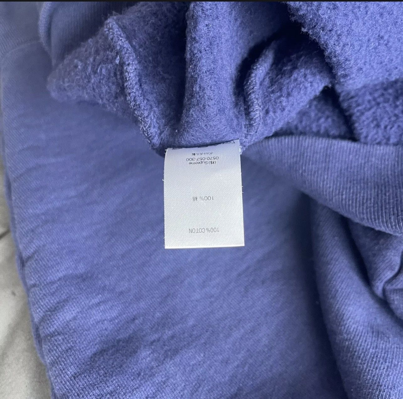 Supreme Supreme Chenille Handstyle Hooded Sweatshirt Navy XL  