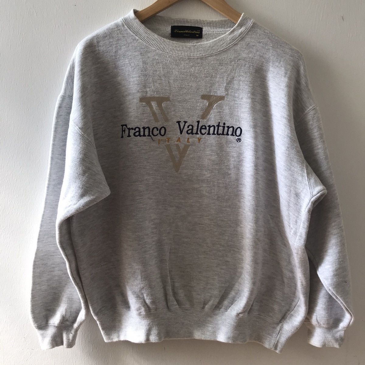 Valentino × Vintage FRANCO VALENTINO BIG LOGO EMBROIDERY SWEATSHIRT Size US M / EU 48-50 / 2 - 2 Thumbnail