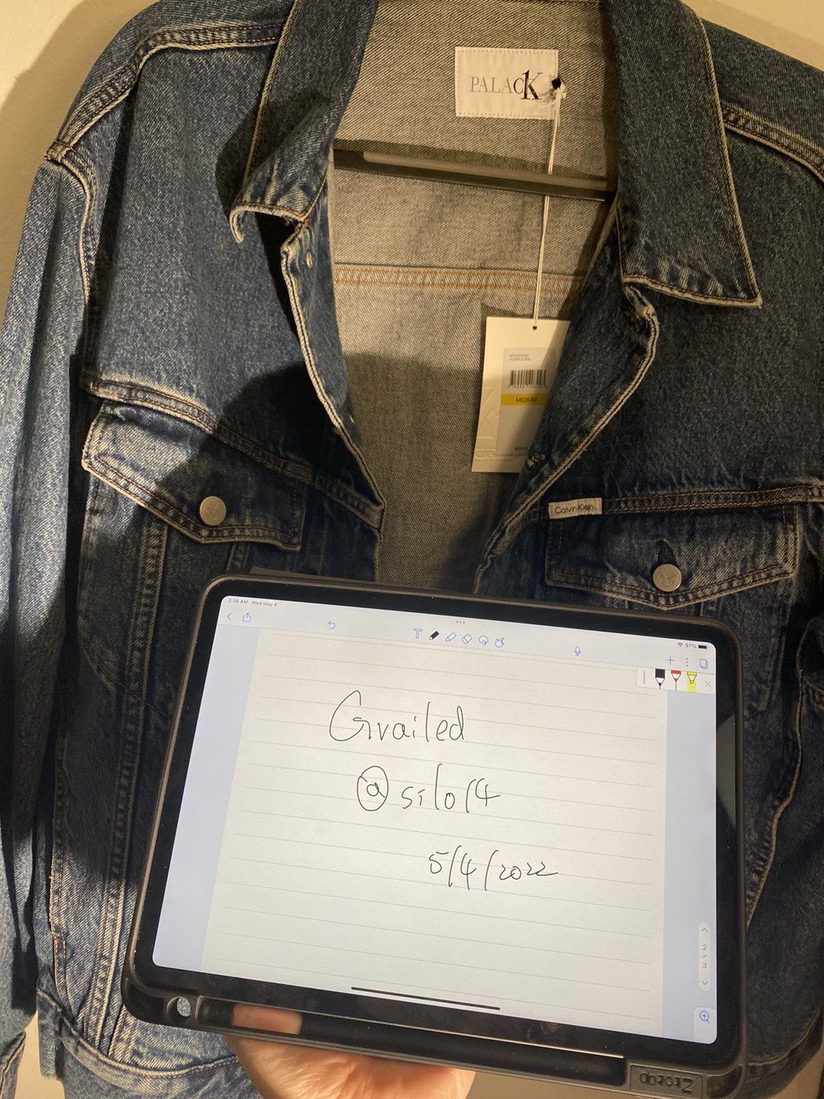 Calvin Klein × Palace CK1 PALACE RELAXED TRUCKER DENIM