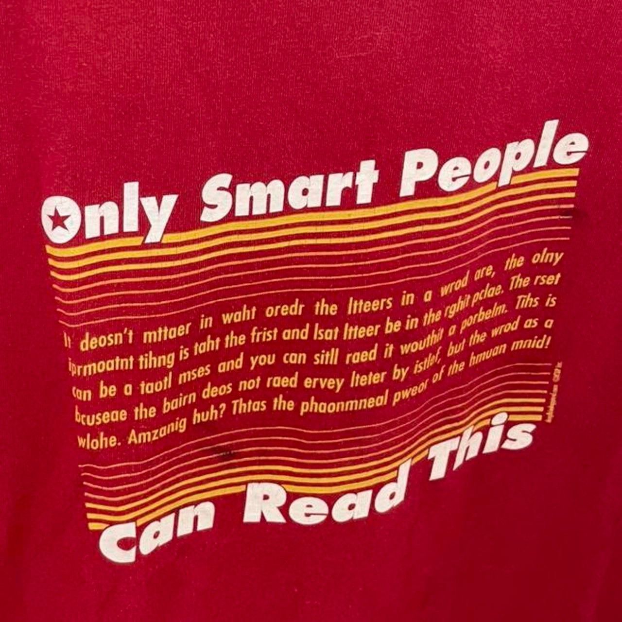 Vintage Vintage Only Smart People Can Read This Shirt Funny y2K Size US XL / EU 56 / 4 - 1 Thumbnail