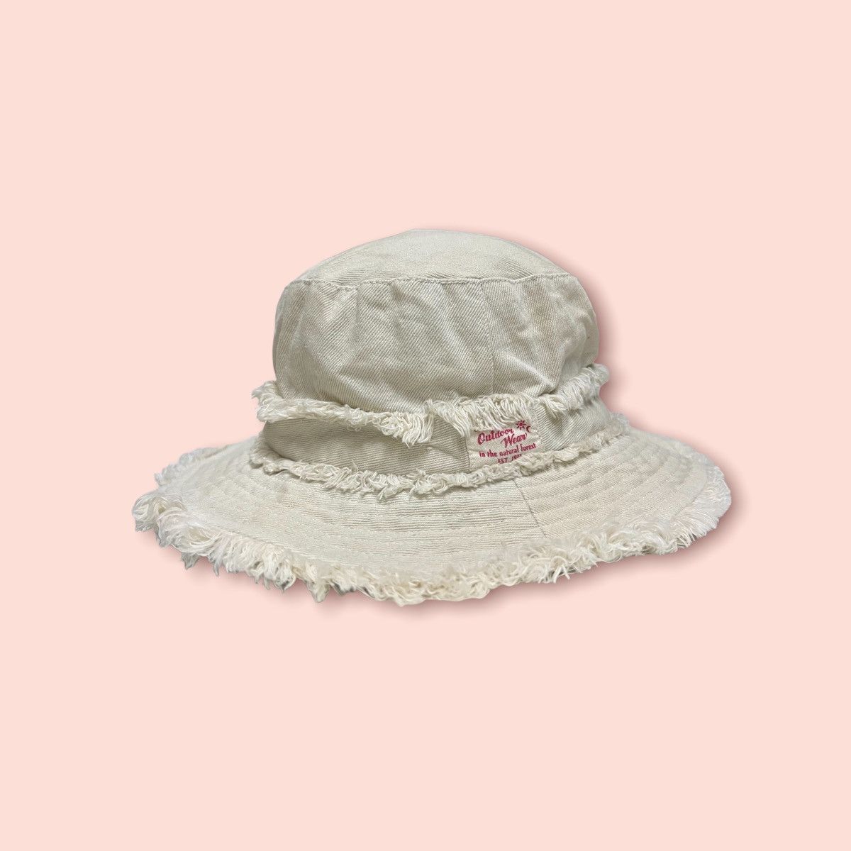 Japanese Brand TITICACA RAW EDGE OUTDOOR BUCKET HAT Size ONE SIZE - 6 Thumbnail