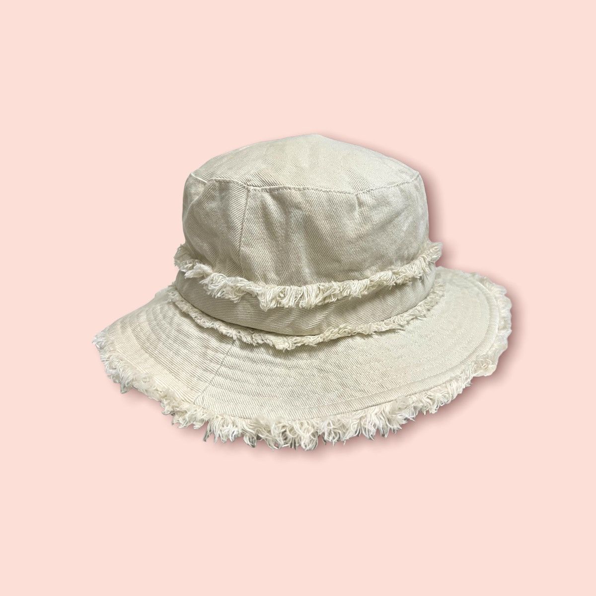 Japanese Brand TITICACA RAW EDGE OUTDOOR BUCKET HAT Size ONE SIZE - 5 Thumbnail
