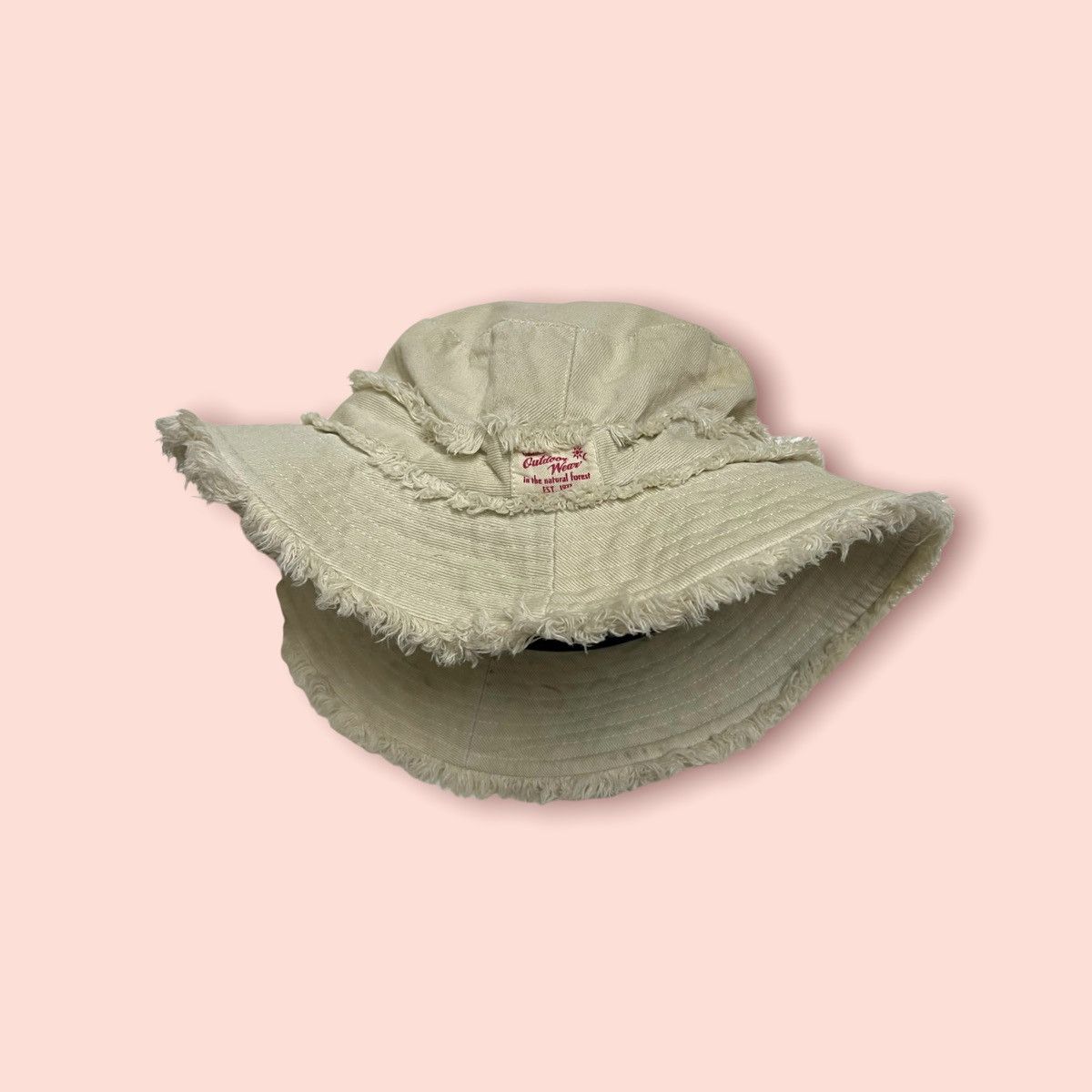 Japanese Brand TITICACA RAW EDGE OUTDOOR BUCKET HAT Size ONE SIZE - 3 Thumbnail